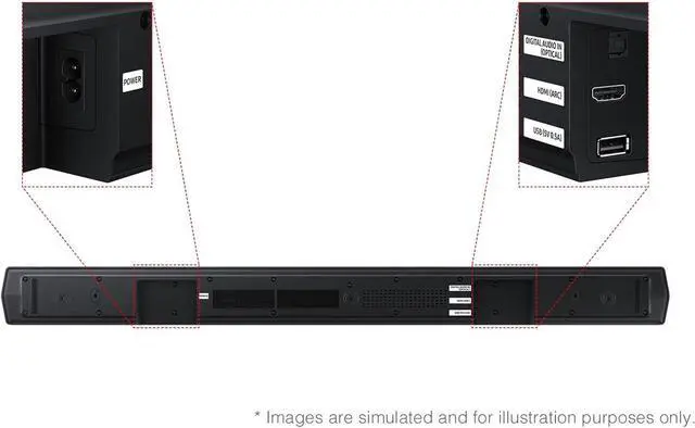 Alt view image 3 of 7 - Samsung B-Series Soundbar 2.1 Channel Dolby Audio / DTS Virtual:X with Subwoofer (HW-B550F/ZA, 2025)