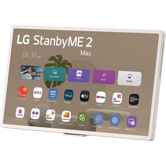 Alt view image 2 of 6 - LG 32-Inch StanbyME 2 Max Portable, Detachable Touch Screen TV, Dolby Vision, HDR10, Filmmaker Mode, 4.5hr Built-in Battery, Full Swivel Rotation (32LX6BWGA, 2026)