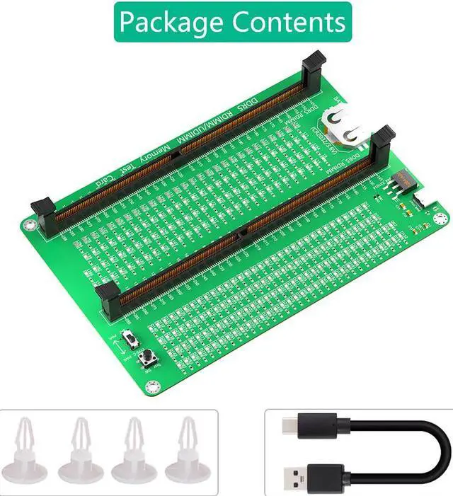 Alt view image 6 of 6 - ddr5 Memory Tester, Desktop Computer DDR5 Memory Performance Tester, Short circuit Test Card with LED Indicators for Desktop Computer DDR5 Rimm/Udimm Memory Failures test board