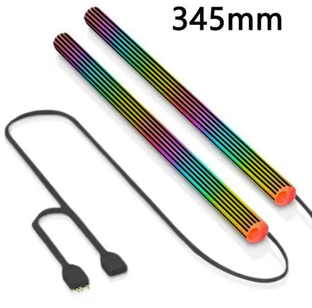 Alt view image 4 of 6 - ARGB LED Tube Sleeve, 5V 3Pin RGB LED, 360° Panoramic Soft Light Water Cooling Tube with Programmable 16.8 Million Colors for PC Water Cooling System - 34.5cm Grey
