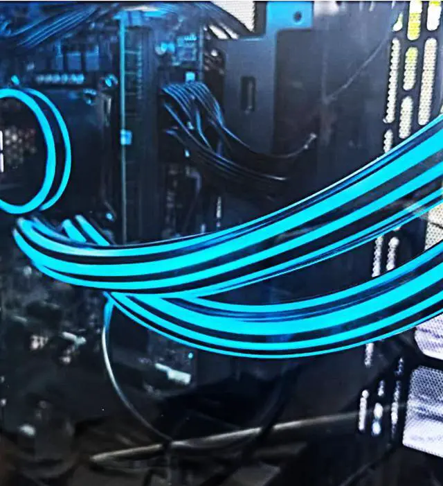 Alt view image 2 of 6 - ARGB LED Tube Sleeve, 5V 3Pin RGB LED, 360° Panoramic Soft Light Water Cooling Tube with Programmable 16.8 Million Colors for PC Water Cooling System - 34.5cm Grey