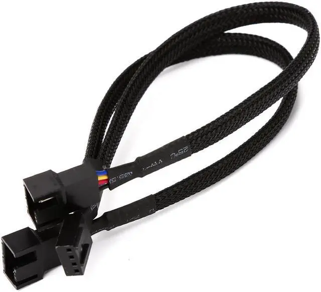 Alt view image 3 of 3 - 2Pcs 9inch 4 pin PWM Fan Splitter Y Extension Power Cable Cord