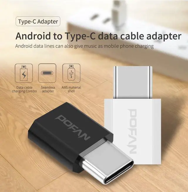 Alt view image 6 of 7 - 2Pcs  USB-C (male) to Micro USB Adapter (female), Converts USB Type-C input to Micro USB, MacBook Air, Nexus and Other Type-C Devices, and More