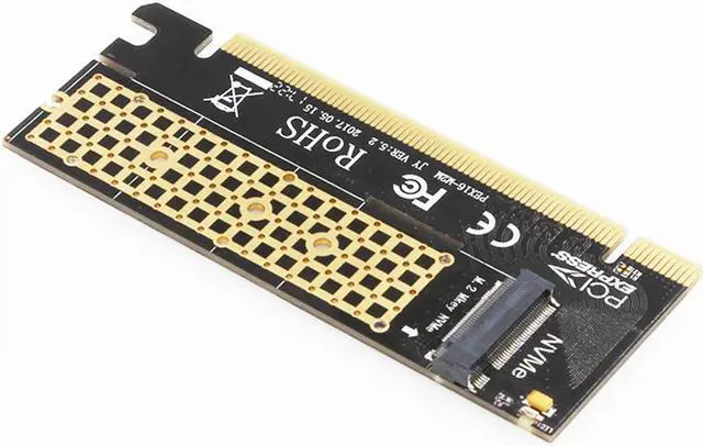 Alt view image 3 of 7 - M.2 NVMe SSD NGFF TO PCIE 3.0 X16 /X4 adapter M Key interface card Support PCI Express 3.0 x4 2230-2280 Size m.2 FULL SPEED