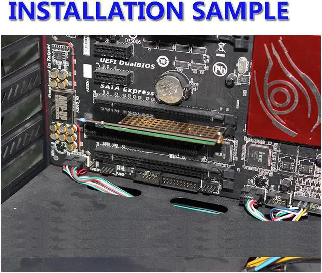 Alt view image 7 of 7 - M.2 NVMe SSD NGFF TO PCIE 3.0 X16 /X4 adapter M Key interface card Support PCI Express 3.0 x4 2230-2280 Size m.2 FULL SPEED