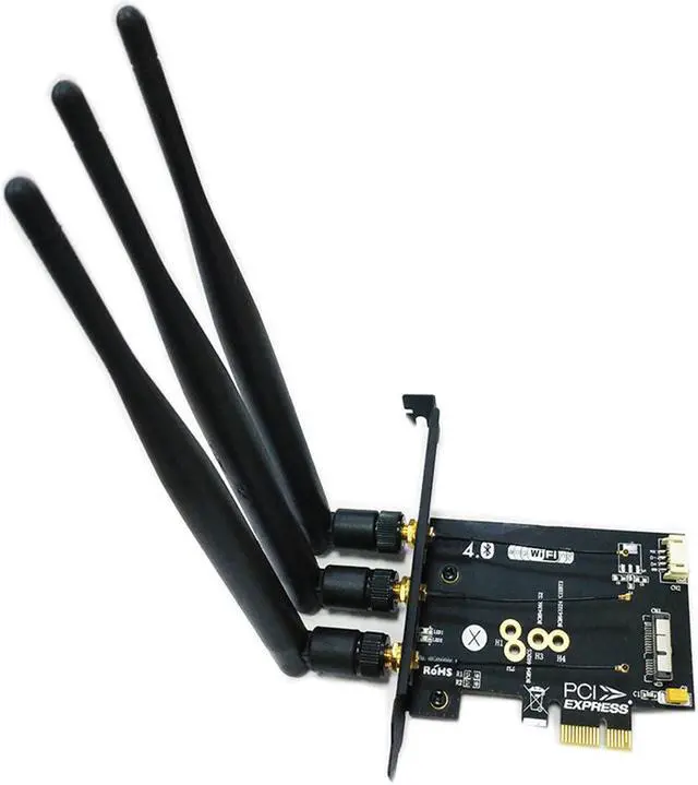 Alt view image 2 of 7 - WiFi + Bluetooth 4.0 PCI-E Adapter Card for BCM943224PCIEBT2/bcm94360CS2/BCM943602CS/WiFi Card Computer Bluetooth Adapter
