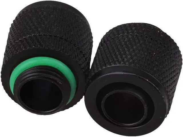 Main image of 4PCS Black 3/8"ID X 1/2"OD 9.5 X 12.7mm Tubing Compression Water cooling connector G1/4" Thread