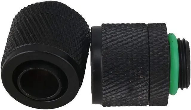 Alt view image 4 of 4 - 4PCS Black 3/8"ID X 1/2"OD 9.5 X 12.7mm Tubing Compression Water cooling connector G1/4" Thread