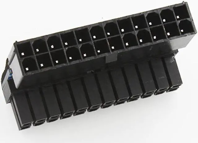 Alt view image 4 of 7 - ATX 24Pin female to 24pin male right angle adapter for desktop PC power supply