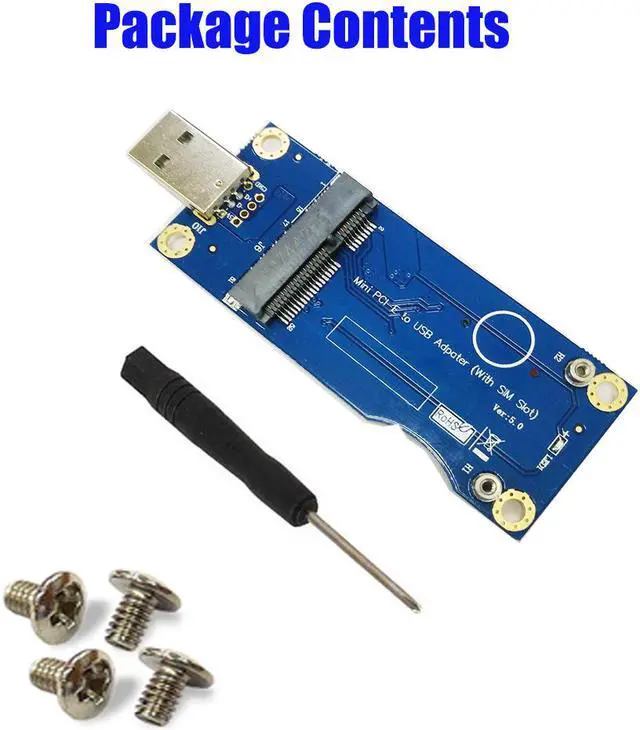 Main image of Mini PCI-E to USB Adapter With SIM card Slot for WWAN/LTE Module Description