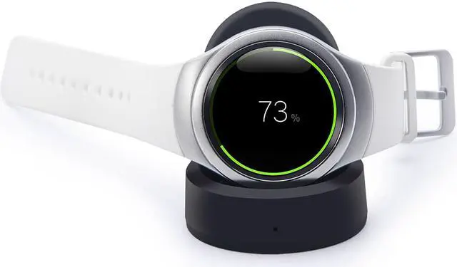 Alt view image 2 of 6 - Wireless Stand Charging Charger Dock for Samsung smart watch Galaxy Gear S3 Classic/Frontier