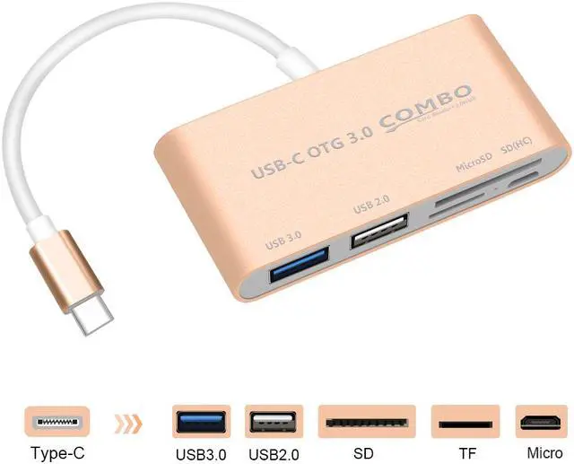 Main image of 5 In 1 Usb-c USB 3.0 Hub Multi Type C Spliter Adapter Usb3.0 Card Reader for Macbook USB-c Type-c Splitter Multi OTG Combo