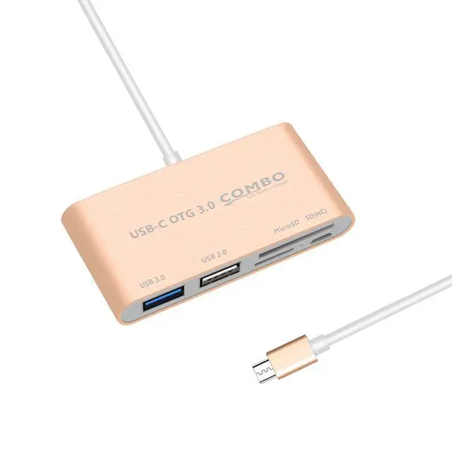 Alt view image 4 of 5 - 5 In 1 Usb-c USB 3.0 Hub Multi Type C Spliter Adapter Usb3.0 Card Reader for Macbook USB-c Type-c Splitter Multi OTG Combo