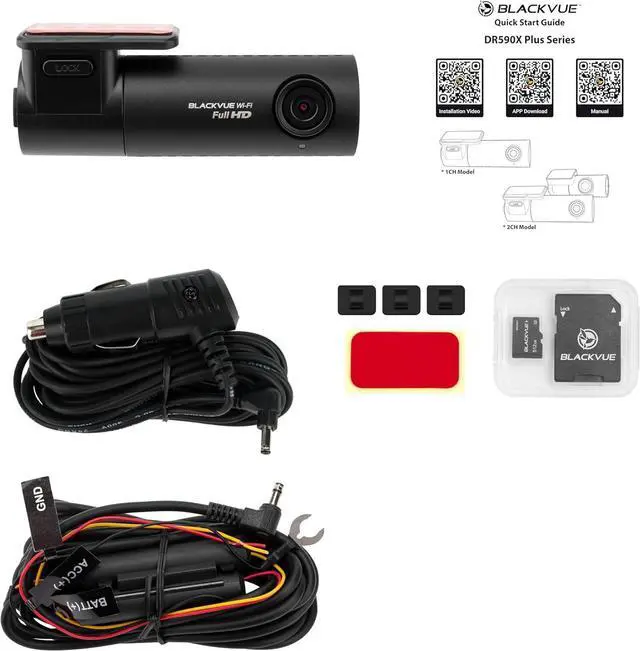 Alt view image 2 of 6 - BlackVue DR590X-1CH Plus | Full HD Wi-Fi Dashcam | Hardwiring Cable Included 64GB