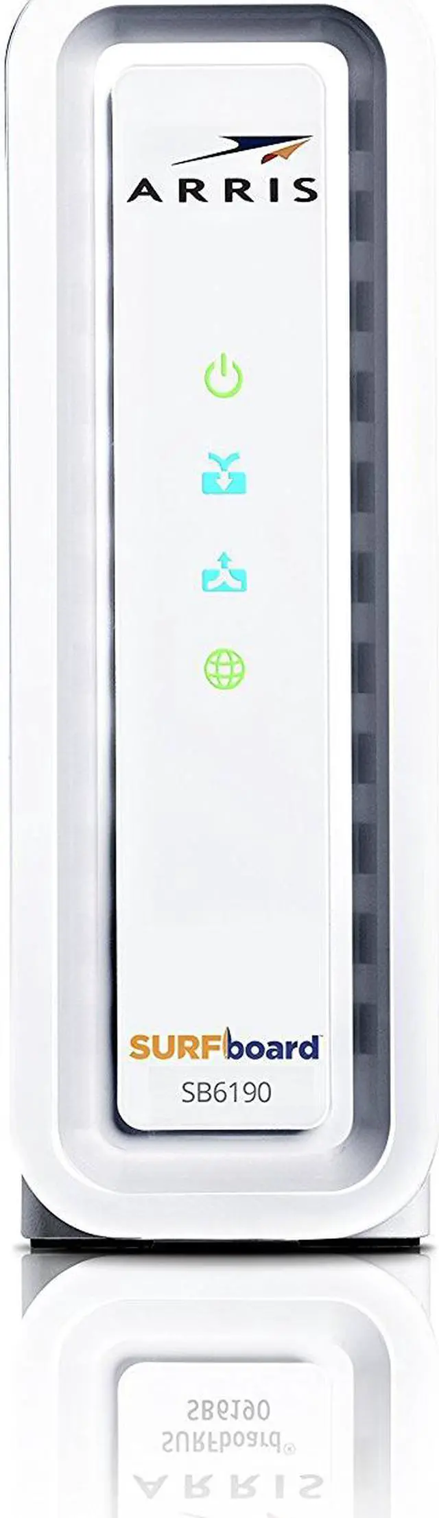 Main image of ARRIS SURFboard White SB6190 DOCSIS 3.0 Cable Modem Approved for PenTeleData, Wide Open West / WOW, Cable One, Comcast / Xfinity, Time Warner Cable / TWC