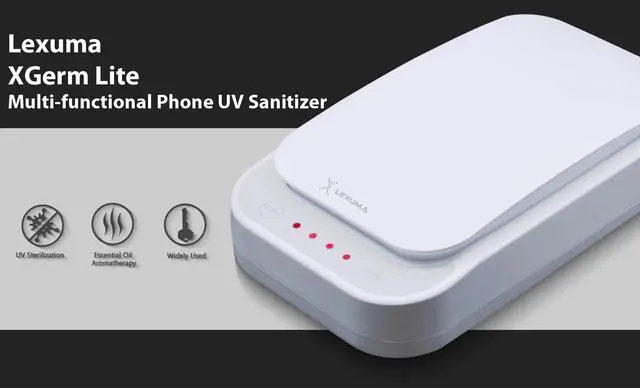 Alt view image 3 of 3 - Lexuma XGerm Lite - Multi-functional Phone UV Sanitizer (White)