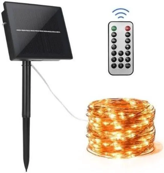 Alt view image 2 of 7 - 2-Pack Solar String Lights [Remote Control] Outdoor Waterproof Garden Starry Fairy Light Decor for Indoor Outdoor Party Wedding Christmas Tree Garden Decoration [50 meters/164ft]