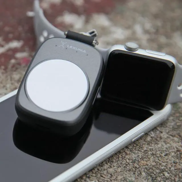 Alt view image 7 of 7 - Lexuma XTag Wireless Portable Apple Watch Power Bank Charger, MFi Certified, 700mAh, Key-chain Design for Apple Watch Series 1 Series 2 Series 3 Series 4 Series 5 Series 6 Series 7 Nike+ Hermès(Grey)