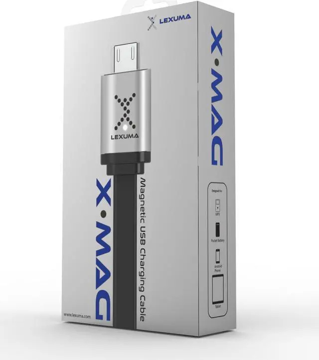 Alt view image 6 of 7 - Lexuma XMAG Magnetic Micro-USB Charging High Speed Data Transfer Cable for Samsung, HTC, LG, Sony, Android Devices