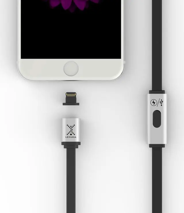 Alt view image 3 of 7 - Lexuma XMAG Magnetic Lightning Charging High Speed Data Transfer Cable for Apple Devices, iPhone, iPad, iPod, iPod Touch