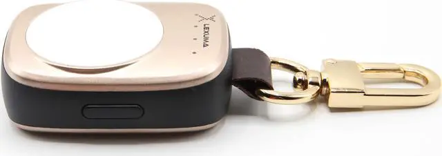 Alt view image 3 of 5 - Lexuma XTag Wireless Portable Apple Watch Power Bank Charger, MFi Certified, 700mAh, Key-chain Design for Apple Watch Series 1 Series 2 Series 3 Series 4 Series 5 Series 6 Series 7 Nike+ Hermès(Gold)
