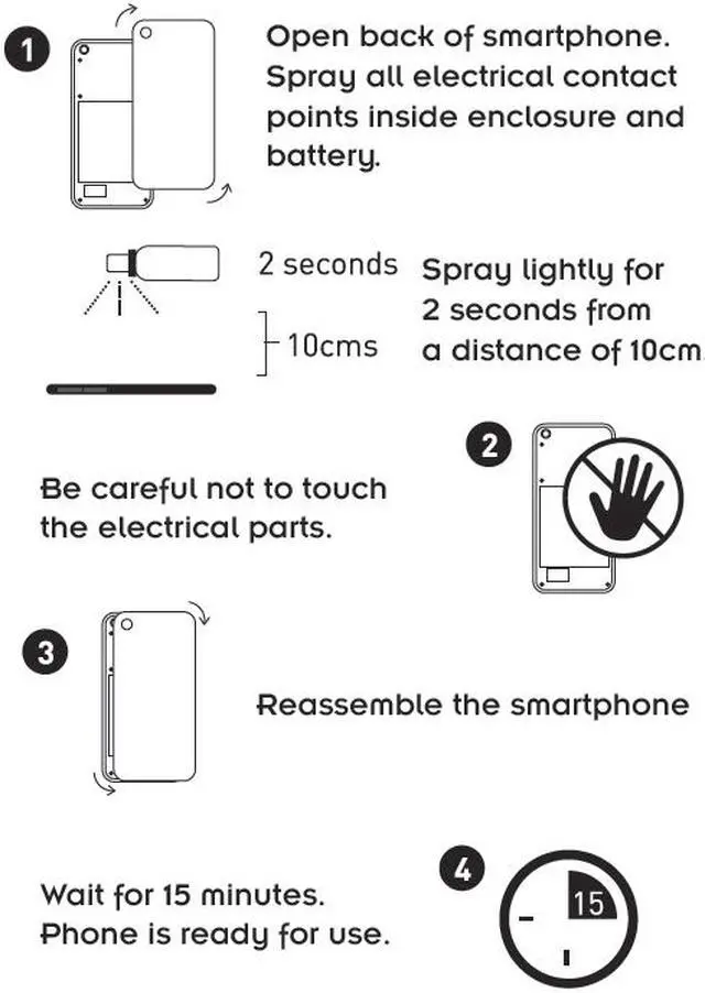 Alt view image 6 of 6 - Lexuma X2O: Water Repellent Spray for Electronic Devices, iPhone, iPad, Samsung, LG, HTC