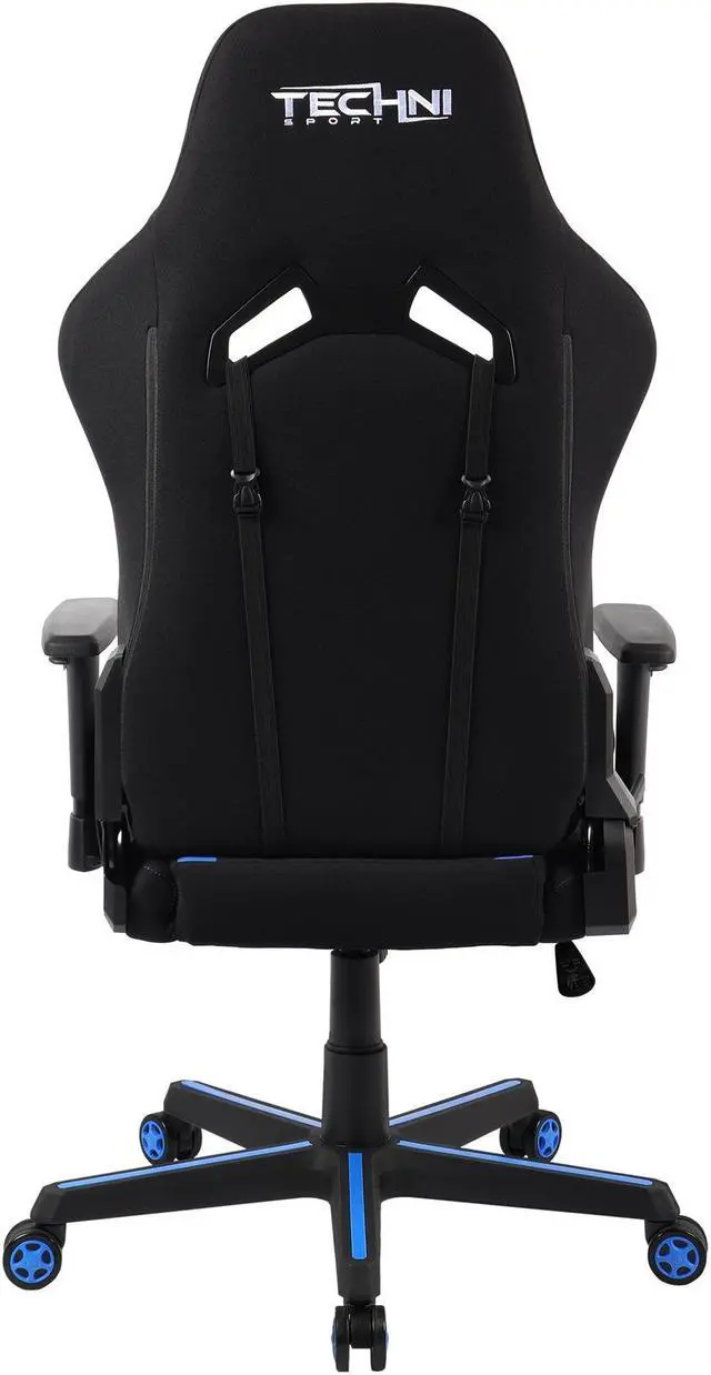 Alt view image 12 of 20 - TechniSport TSF-71 Fabric Office-PC Gaming Chair, Blue