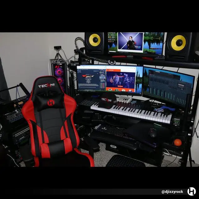 Alt view image 10 of 20 - Techni Sport TS-90  Office-PC Gaming Chair, Red