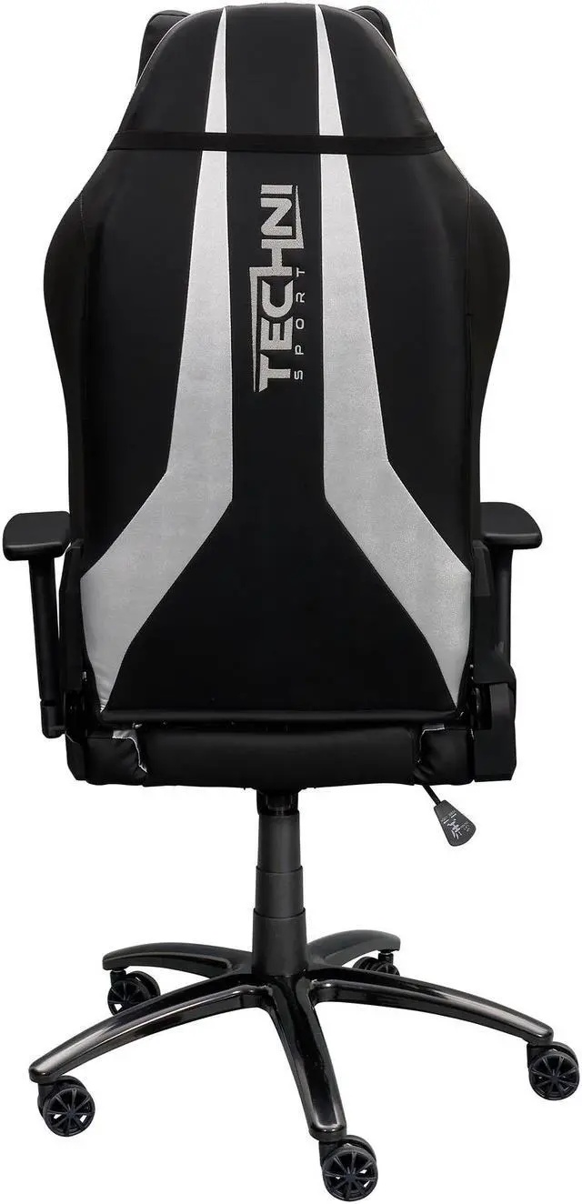 Alt view image 12 of 20 - Techni Sport Ergonomic Racing Style Gaming  Chair - Silver