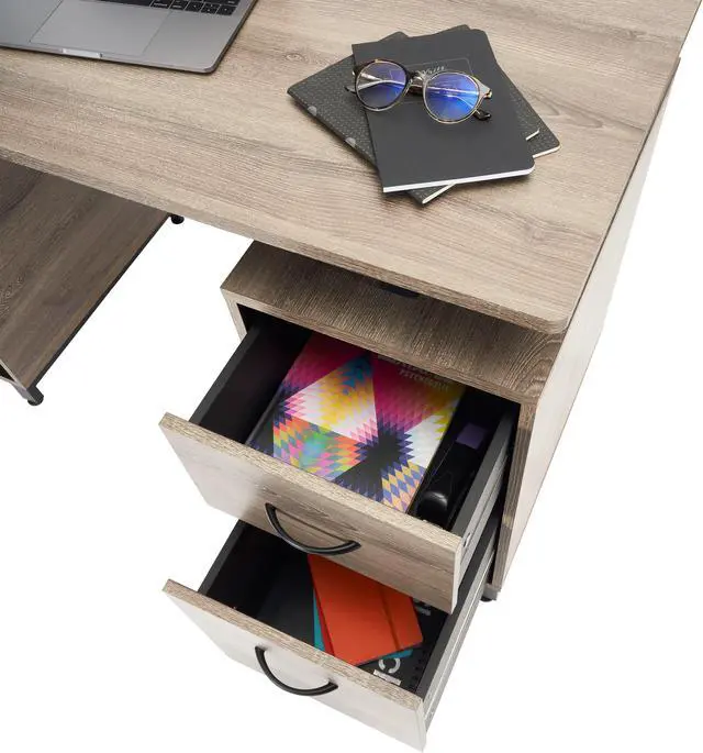 Alt view image 13 of 19 - Techni Mobili Computer Desk with Storage, Grey