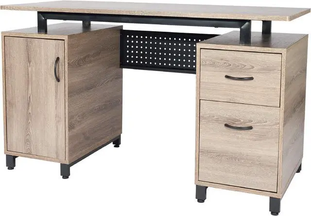 Alt view image 14 of 19 - Techni Mobili Computer Desk with Storage, Grey