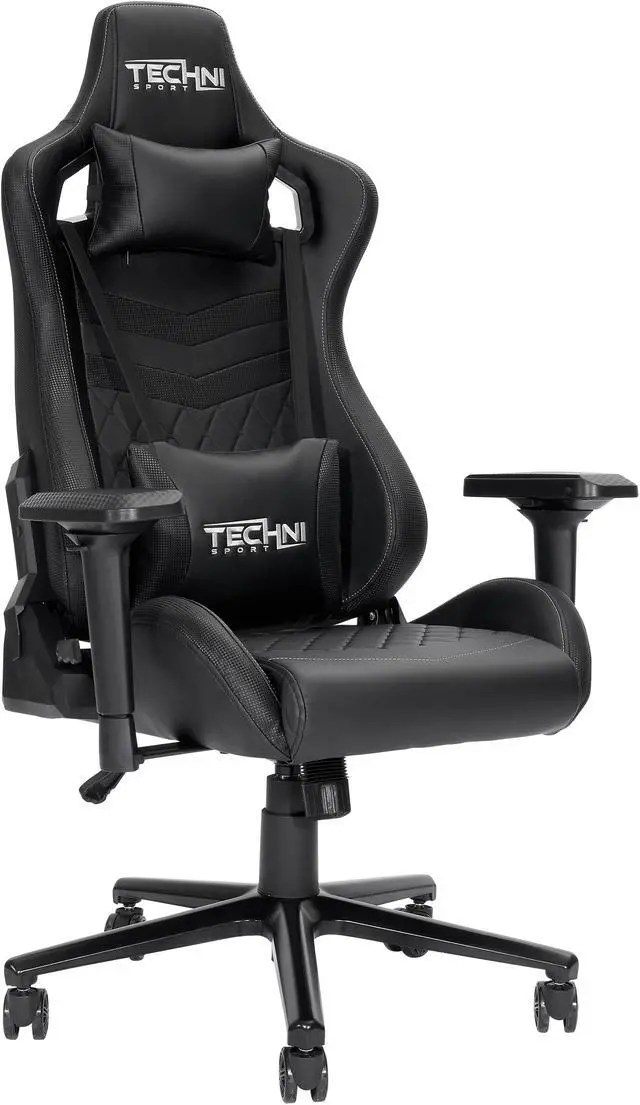 Alt view image 5 of 20 - Techni Sport TS-83 Ergonomic High Back Racer Style PC Gaming Chair, Black