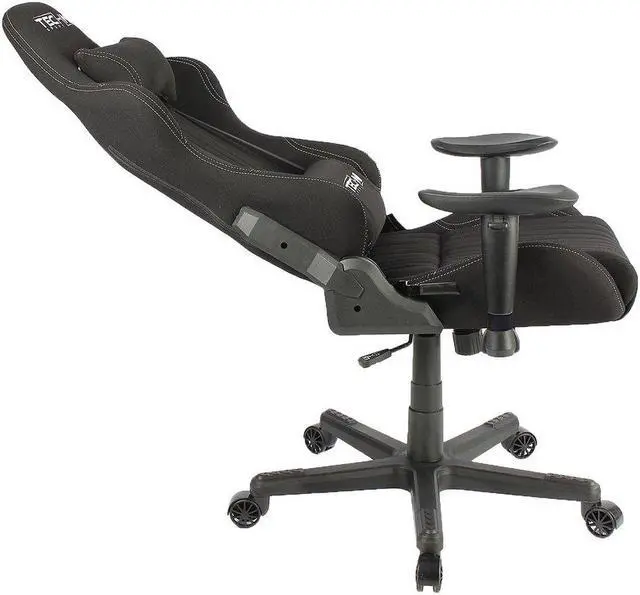 Alt view image 4 of 20 - Gaming Chair - Techni Sport TS-F44 - BLACK Fabric Ergonomic High Back Racer Style PC / Console Video Gaming / Study