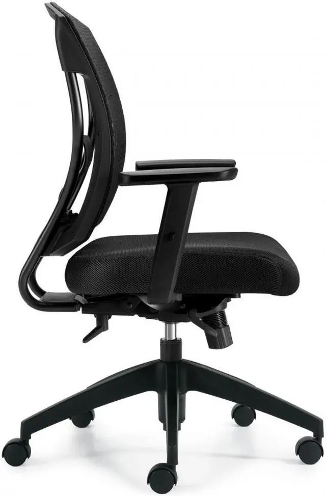 Alt view image 3 of 4 - GOF Mesh Synchro-Tilter Ergonomic Chair (G2801) for Home Office, Study Workstation, Black Finish, Designed for Focus and Work Efficiency
