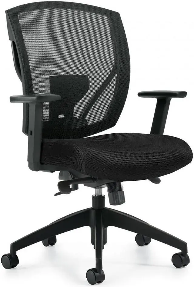 Main image of GOF Mesh Synchro-Tilter Ergonomic Chair (G2801) for Home Office, Study Workstation, Black Finish, Designed for Focus and Work Efficiency