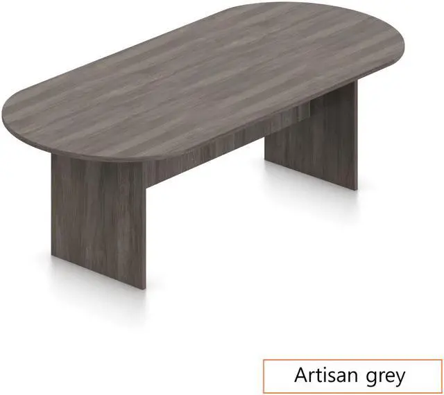 Main image of GOF 8 FT Racetrack Conference Table for Home Office, School, Workplace, and Entertainment Room - Sturdy and Stable Table for Meetings with Laptops (Artisan Gray)