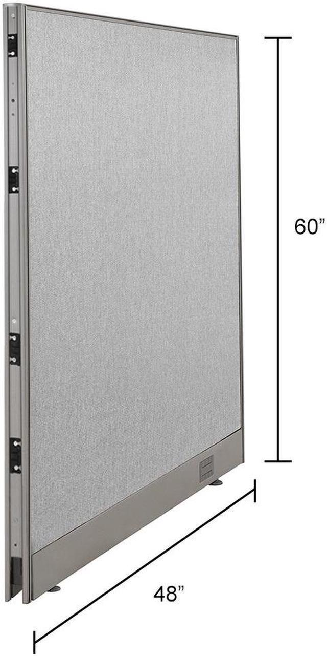 Main image of GOF Single Panel Office Partition, Large Fabric Room Divider, Custom Built Cubicle Workstation (48" W x 60" H)