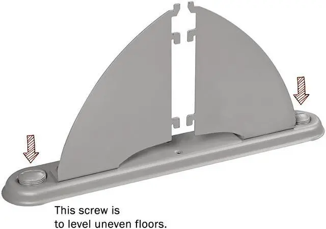Alt view image 2 of 7 - GOF Office Partition Safety Leg for Freestanding Privacy Wall Panels, Full Fabric Room Dividers, Custome Built Cubicle Workstations, Parts & Accessories (Safety Leg)