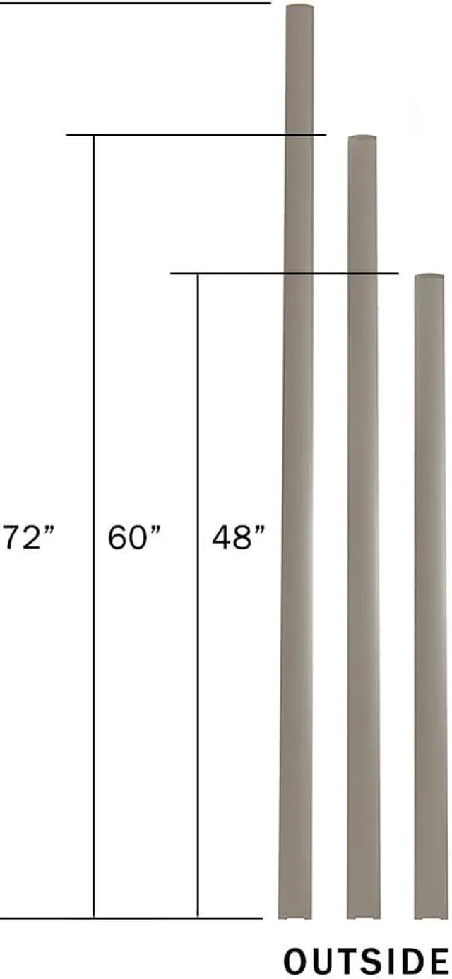 Alt view image 2 of 7 - GOF Office Partition End Bar/Cover for Freestanding Privacy Wall Panels, Full Fabric Room Dividers, Custome Built Cubicle Workstations, Partition Part & Accessories (60" H End Bar)
