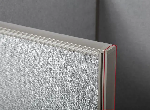 Alt view image 5 of 7 - GOF Office Partition End Bar/Cover for Freestanding Privacy Wall Panels, Full Fabric Room Dividers, Custome Built Cubicle Workstations, Partition Part & Accessories (60" H End Bar)