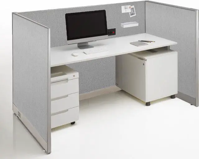 Alt view image 5 of 6 - GOF 2 Station 48"H Open Cubicle Office Panel / Workstation / Office Partition / Panel / Divider
