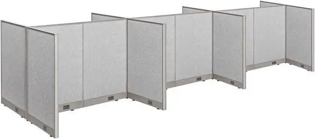 Main image of GOF 6-Person Workstation Cubicle, Freestanding Office Partition Divider for Office, School, Library, Call Center, and PC Gaming Room (60"D x 180"W x 48"H)