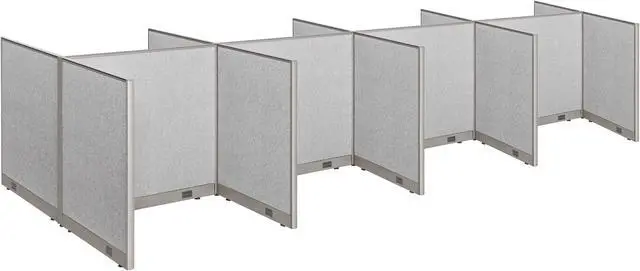 Main image of GOF 8-Person Workstation Cubicle, Freestanding Office Partition Divider for Office, School, Library, Call Center, and PC Gaming Room (72"D x 192"W x 48"H)