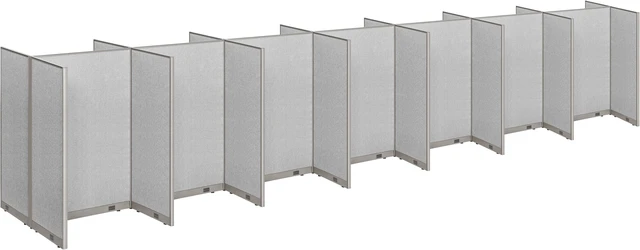 Main image of GOF 14-Person Workstation Cubicles, Freestanding Office Partition, Room Dividers for School, Library, Call Center, and PC Gaming Room (60"D x 336"W x 72"H)