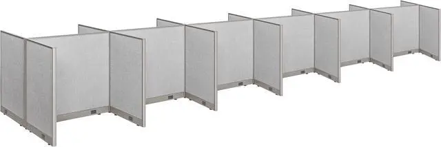 Main image of GOF 12-Person Workstation Cubicles, Freestanding Office Partition, Room Dividers for School, Library, Call Center, and PC Gaming Room (60"D x 288"W x 48"H)