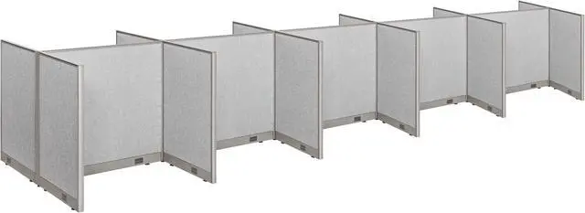 Main image of GOF 10-Person Workstation Cubicles, Freestanding Office Partition, Room Dividers for School, Library, Call Center, and PC Gaming Room (60"D x 240"W x 48"H)
