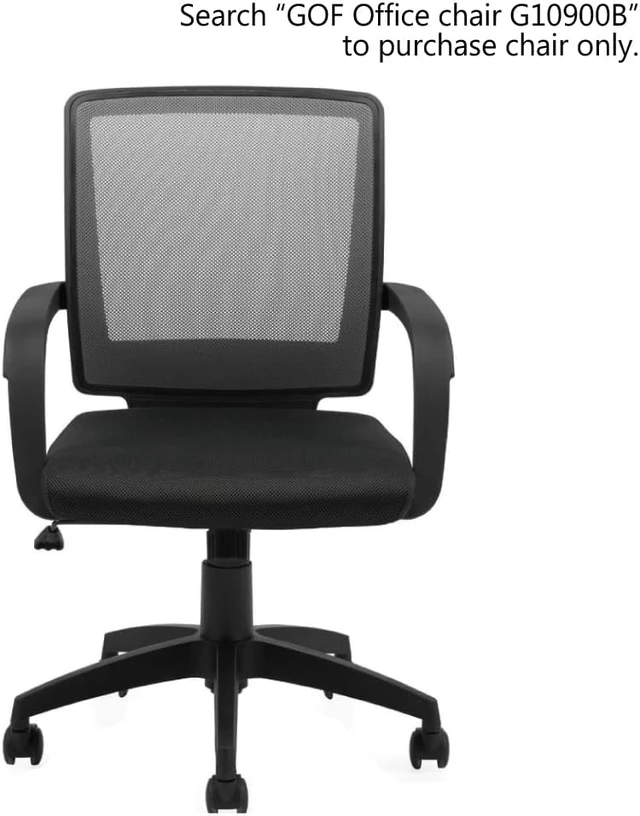 Alt view image 5 of 7 - GOF 8 FT Racetrack Conference Table w/ 6 Chairs Set for Home Office, School, Library, Board Room, Meeting Room, Break Room - Sturdy Table & Comfortable Chairs for Meetings with Laptops (Walnut)