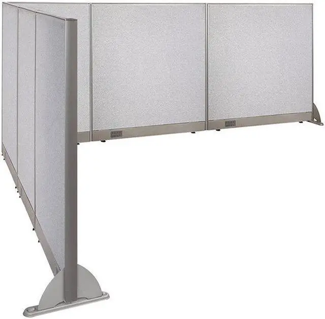 Main image of GOF L-Shaped Office Partition Set, Freestanding Privacy Wall/ Cubicle/ Workstation/ Room Divider (120"D x 126"W x 48"H)
