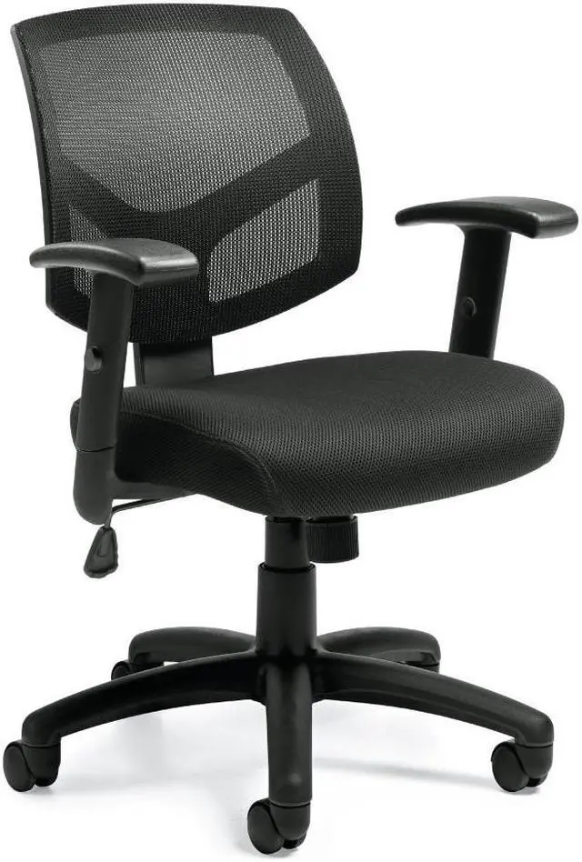 Alt view image 2 of 4 - GOF Ergonomic and Stylish Multifunctional Task Chair (G11514B), Mesh Back Tilter with Mesh Fabric Cushioned Seat for Home Office, School, Library, PC Gaming Room, Conference Room, and any Workplaces
