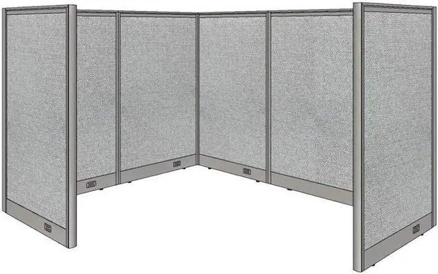 Main image of GOF Freestanding Workstation Cubicle, Privacy Wall Partition, Large Room Divider for Office, School, Library, and to Create Any Private Work Areas (6'D x 6'W x 4'H)